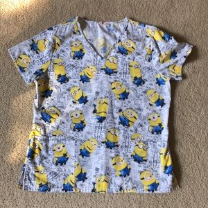 Minion scrub top